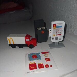 McDonald's Red and White Toy Vehicle Set